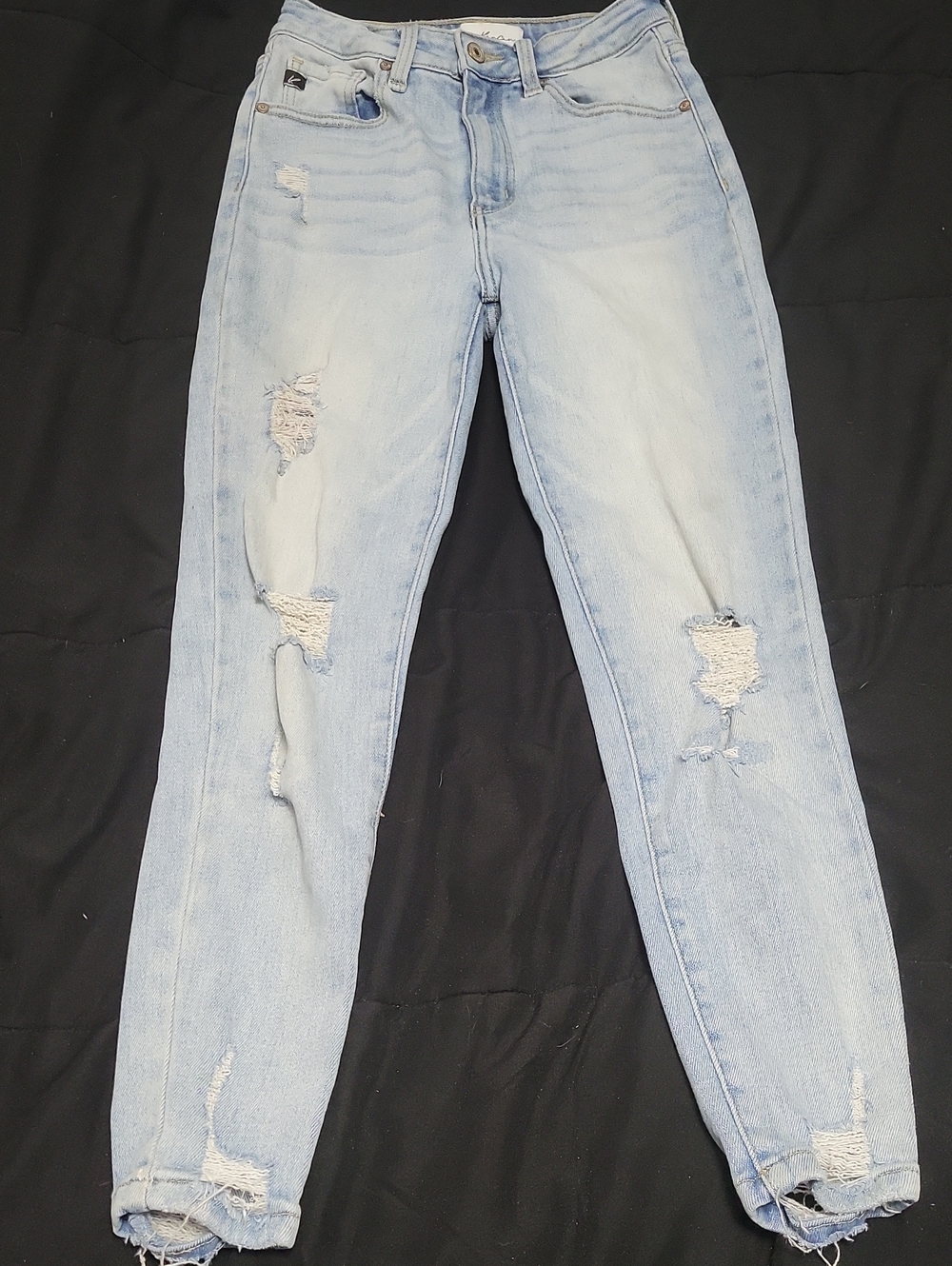 KanCan Size 25 Distressed High Rise Skinny Jeans Light Wash